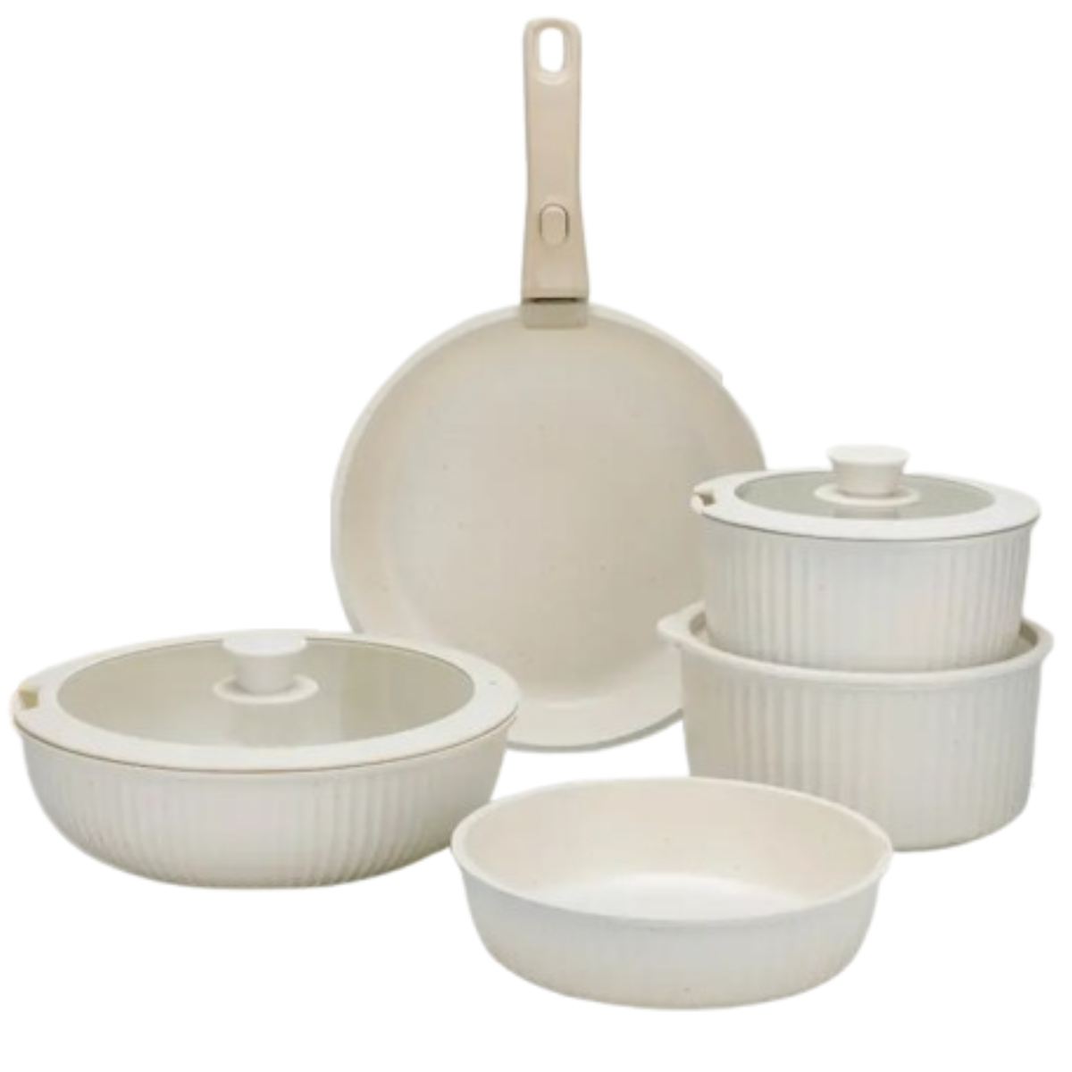 Set Ollas y Sartenes Desmontables 7 Piezas Premium Antiadherente 🍳