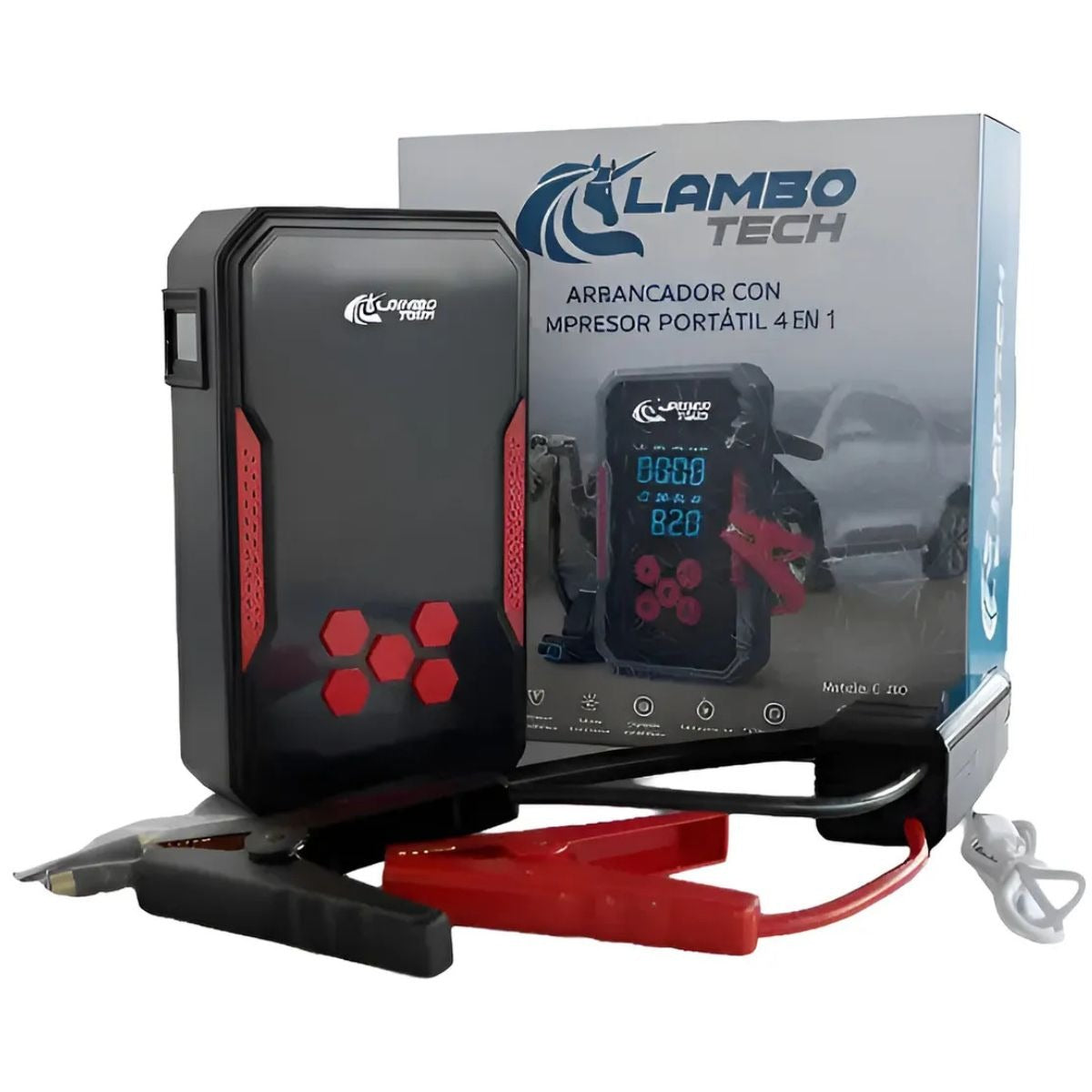 Compresor Aire Portátil Lambo Tech 4x1 🚗
