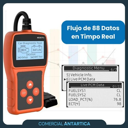 Scanner Automotriz OBDII MS309 Pro 🚗💻