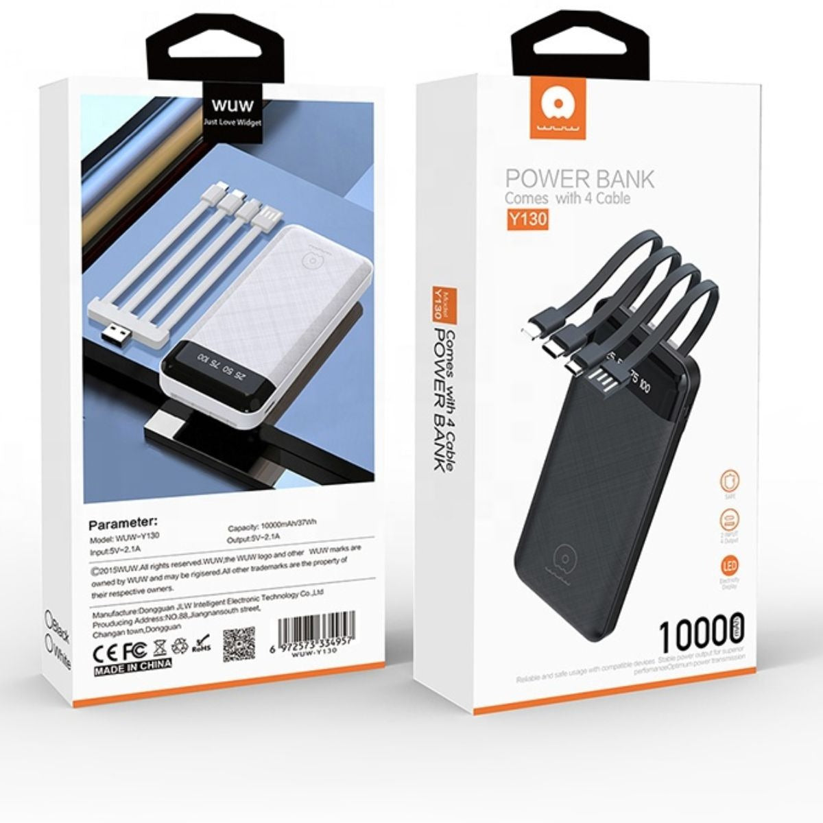 Power Bank Tank 40.000 mAh | 4 Cables Integrados + Linterna 🔋