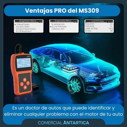 Scanner Automotriz OBDII MS309 Pro 🚗💻