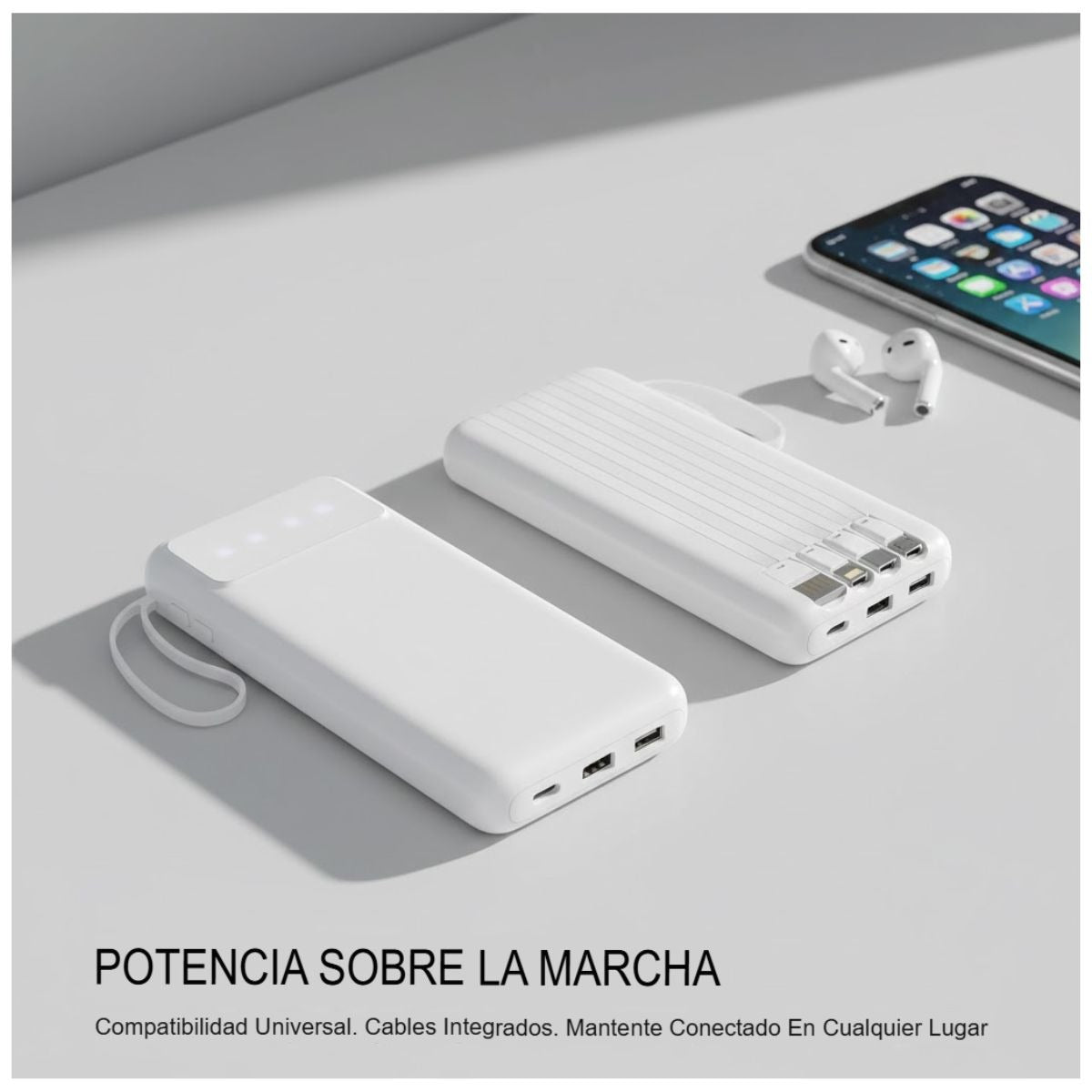 Power Bank 50.000 mAh con Cables Integrados Lambo 🔋